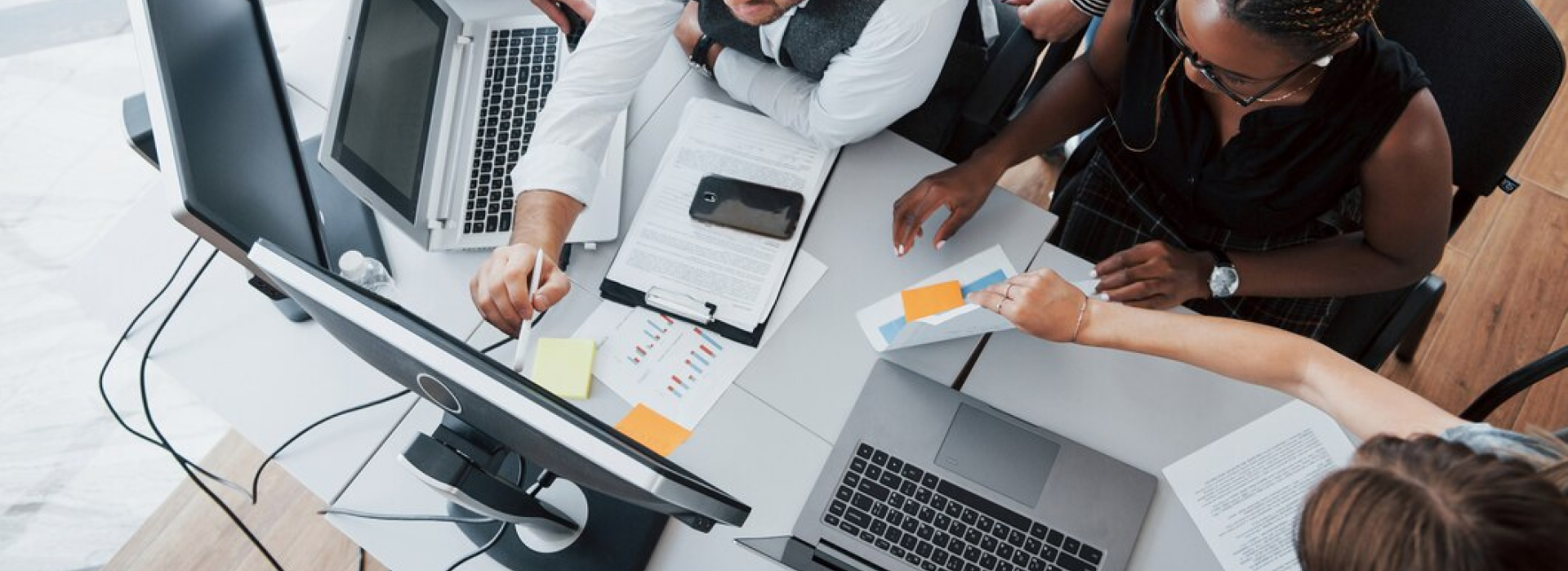 Girl scanning a package